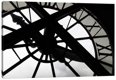 Clock In Zoom, Musee d'Orsay, Paris, Ile-de-France, France Canvas Art Print - Clock Art