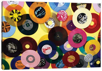 Vinyl 45's I, Amoeba Music Store, Hollywood, California, USA Canvas Art Print - '70s Music