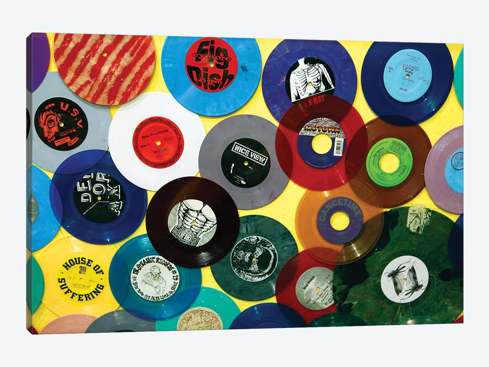 Vinyl 45's II, Amoeba Music Store, Hollywood, California, USA by Kymri Wilt 1-piece Canvas Art