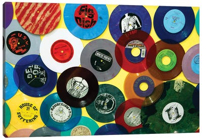 Vinyl 45's II, Amoeba Music Store, Hollywood, California, USA Canvas Art Print