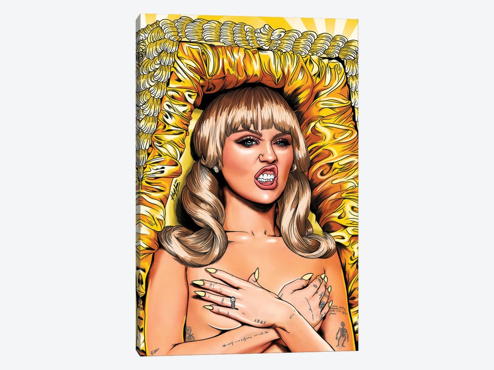Miley Cyrus by Kaylin Taraska 1-piece Canvas Art