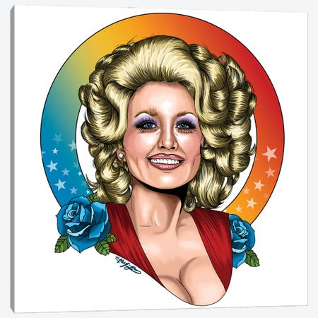 Dolly Parton Canvas Print #KYN4} by Kaylin Taraska Canvas Artwork