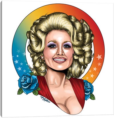 Dolly Parton Canvas Art Print - Kaylin Taraska