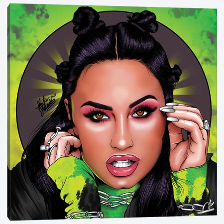 Demi Lovato Canvas Print #KYN7} by Kaylin Taraska Canvas Art