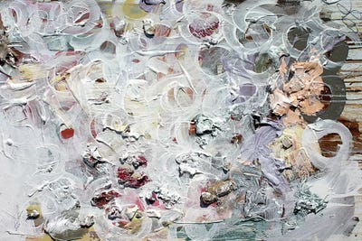 White Dry Circles by Kent Youngstrom framed canvas print