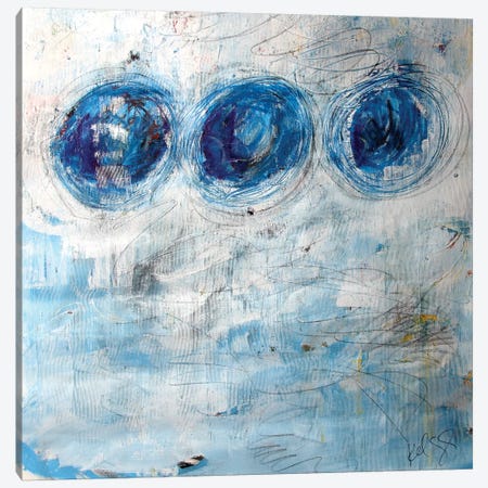 Blue Circles Canvas Print #KYO169} by Kent Youngstrom Canvas Artwork