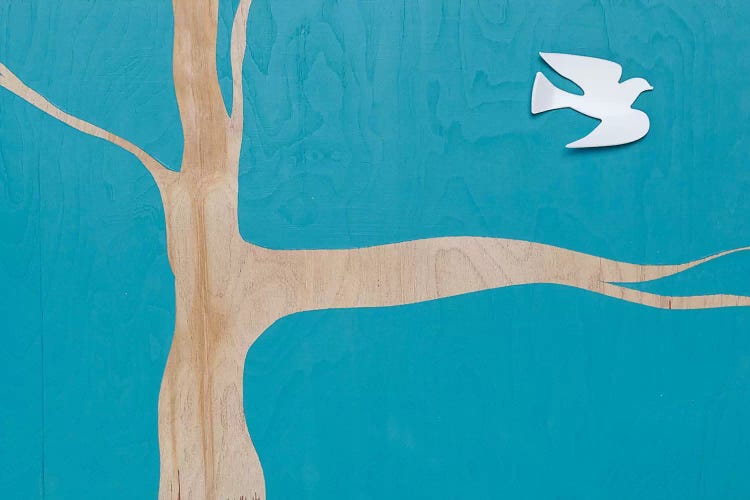 Lone Dove On Blue I by Kent Youngstrom wall art