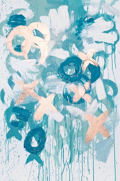 Romantic Bedroom (Love): Blue XO by Kent Youngstrom