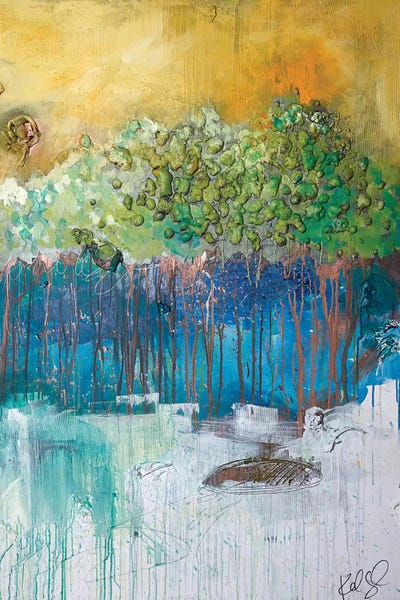 Dimensional Trees II by Kent Youngstrom framed canvas print