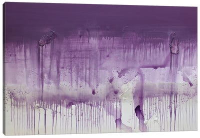 Purple Sunset Canvas Art Print - Gray & Purple Art