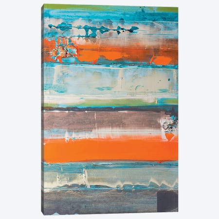 Orange Is The New Stripe Canvas Print #KYO246} by Kent Youngstrom Canvas Art