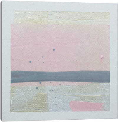 Pink Sunset I Canvas Art Print - Gray & Pink Art