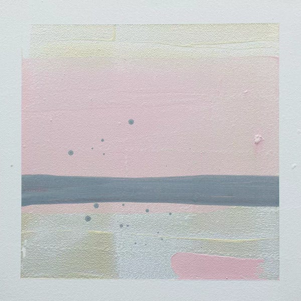 Minimalist Paintings: Pink Sunset I by Kent Youngstrom