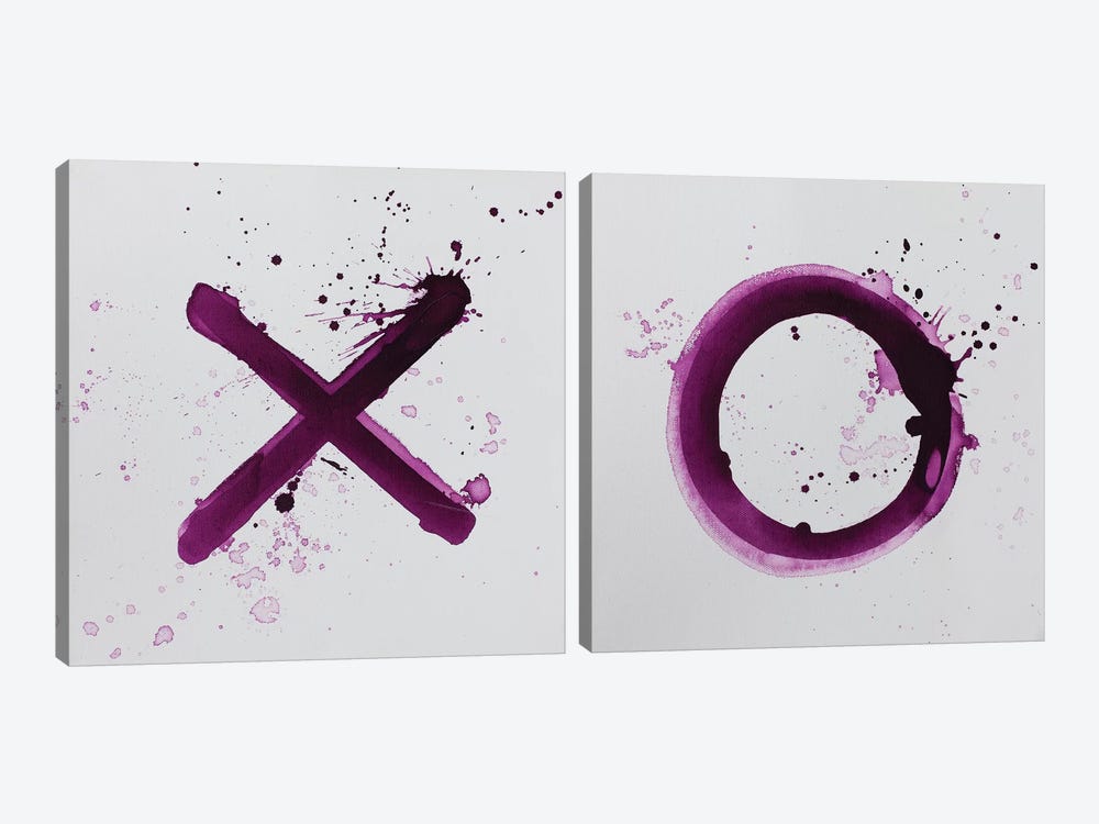X's and O's Diptych by Kent Youngstrom 2-piece Canvas Wall Art