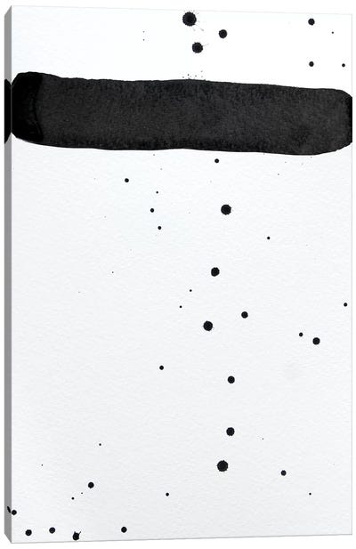 Droplets Canvas Art Print - Black & White Minimalist Décor