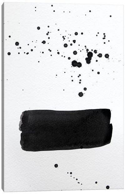 Organized Chaos Canvas Art Print - Black & White Minimalist Décor