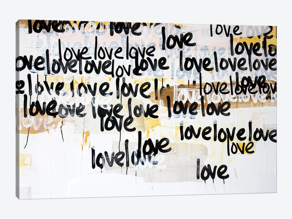 Gold Love On Repeat by Kent Youngstrom 1-piece Canvas Art