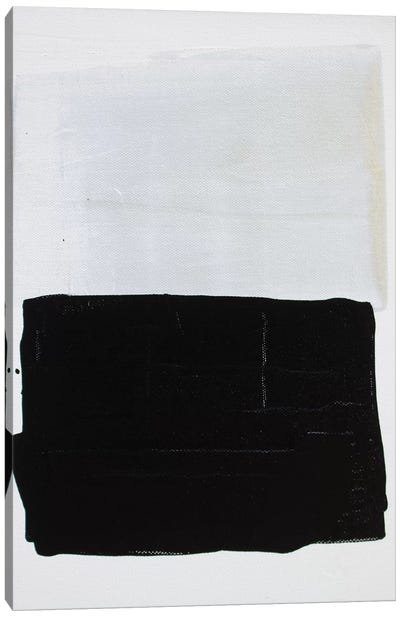 Gray Series V Canvas Art Print - Black & White Abstract Art