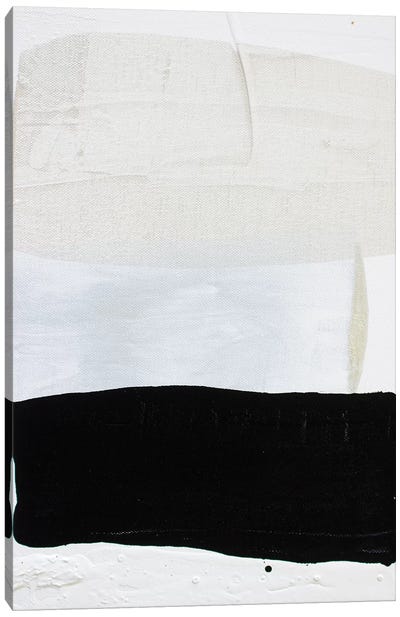 Gray Series VI Canvas Art Print - Black & White Abstract Art