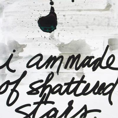 Shattered Stars Black And White by Kent Youngstrom framed canvas print