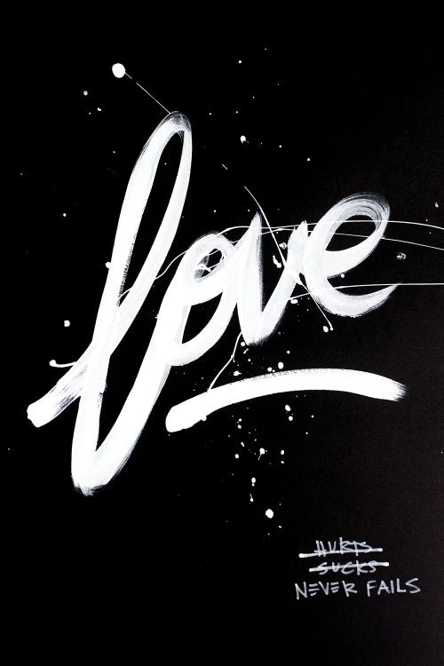 Love Never Fails Black II by Kent Youngstrom wall art
