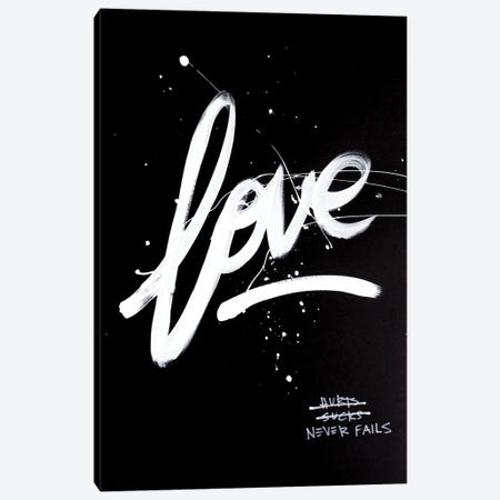 Love Never Fails Black II Canvas Print #KYO394} by Kent Youngstrom Canvas Art