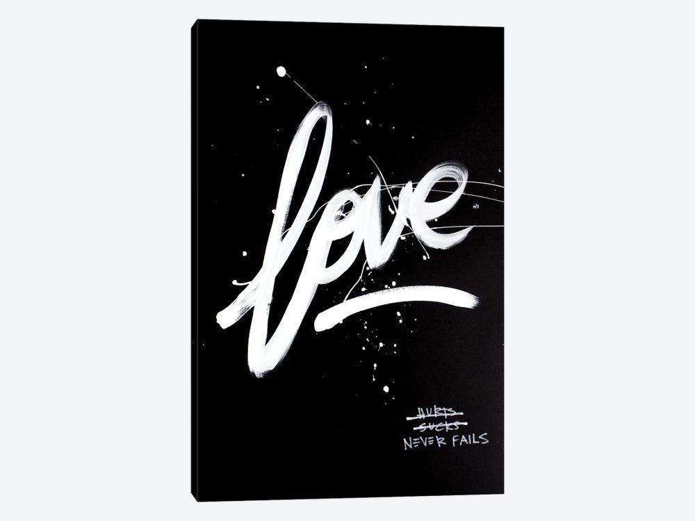 Love Never Fails Black II by Kent Youngstrom 1-piece Canvas Wall Art