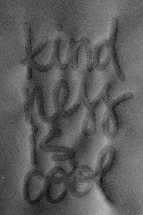 Kindness Is Cool Black by Kent Youngstrom wall art