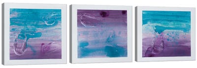 Purple Sunset Triptych Canvas Art Print - Art Sets | Triptych & Diptych Wall Art