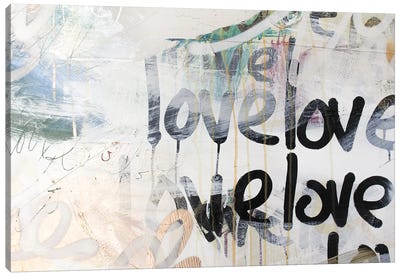 Gold Love II Canvas Art Print - Love Typography