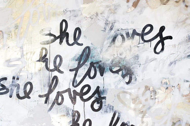 Gold Love Scribble by Kent Youngstrom wall art