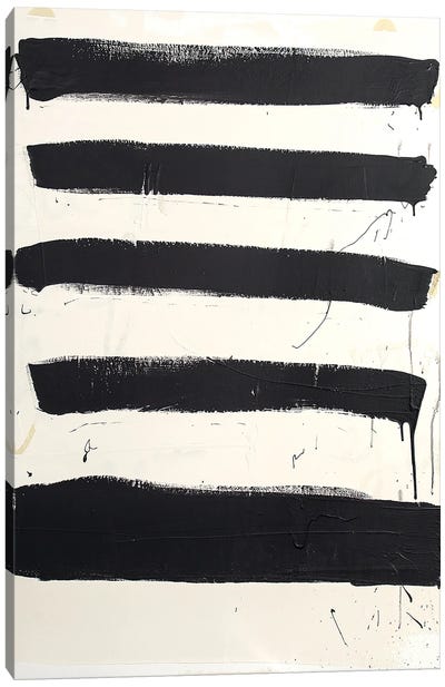 Zebra Love Canvas Art Print - Black & Beige Art