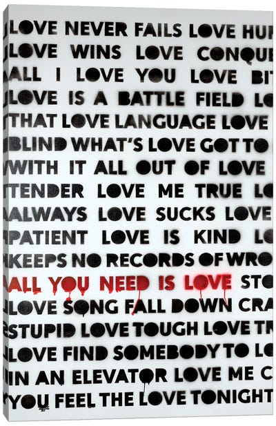 All You Need Is Love Canvas Art Print - Kent Youngstrom