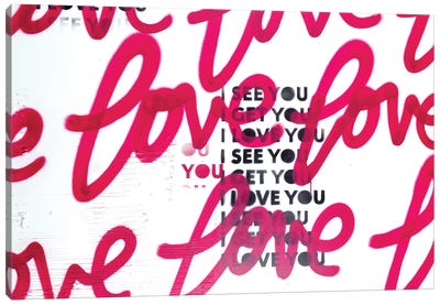 I See You Love III Canvas Art Print - Valentine's Day Art