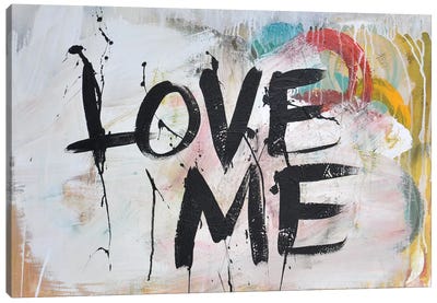 Love Me III Canvas Art Print - Love Typography