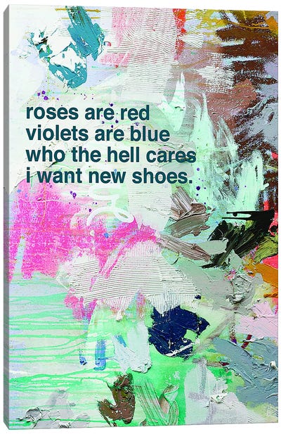 New Shoes Canvas Art Print - Fashion Typography