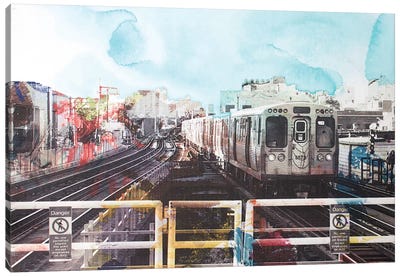 On The Way Canvas Art Print - Railroads