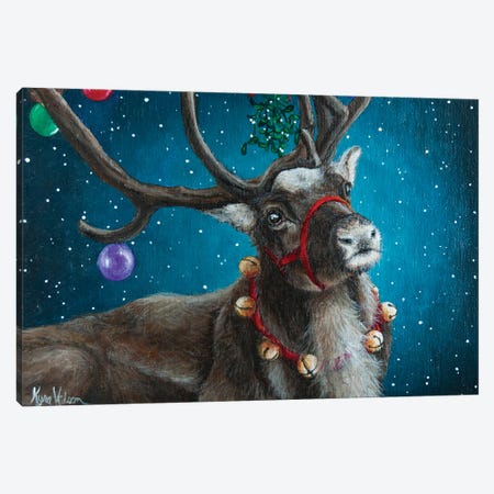 Reindeer I Canvas Print #KYR17} by Kyra Wilson Canvas Art Print