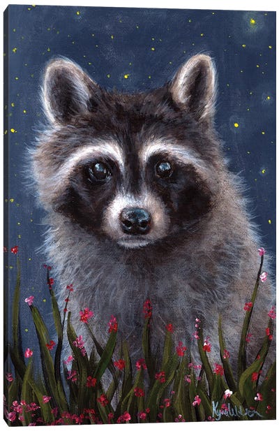 Raccoon Canvas Art Print - Kyra Wilson