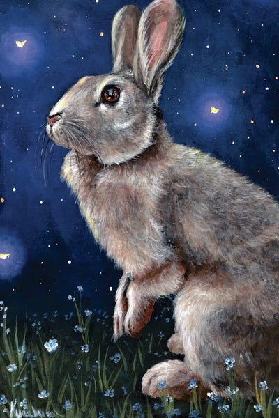 Kyra Wilson: Rabbit And Fireflies by Kyra Wilson