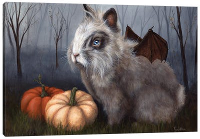 Bat Hare Day Canvas Art Print - Bat Art