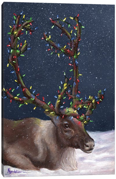 Reindeer II Canvas Art Print - Christmas Animal Art