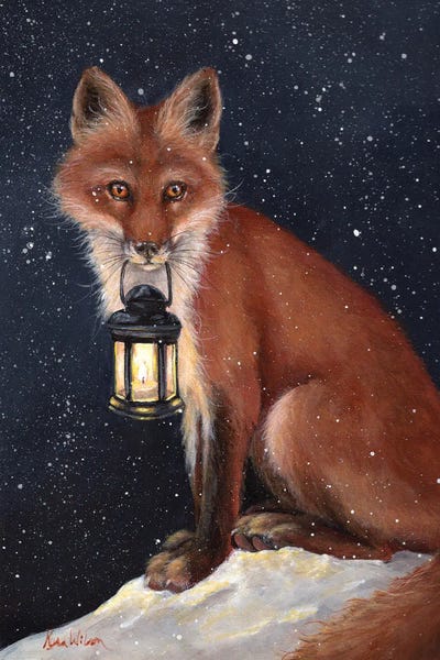 Fox And Lantern by Kyra Wilson canvas print