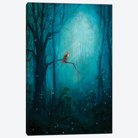 Forest Owl Canvas Print #KYR34} by Kyra Wilson Art Print