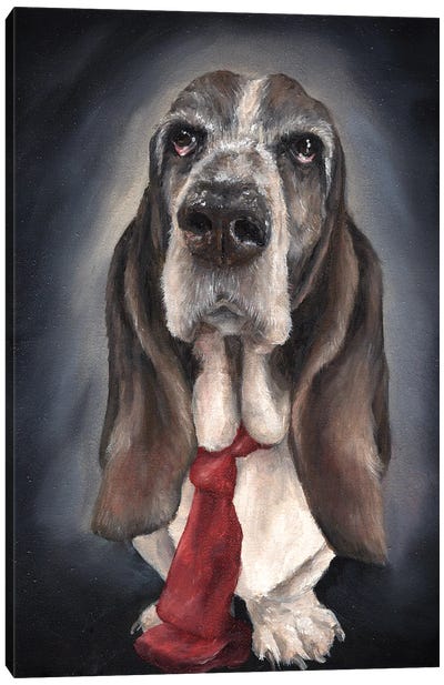 Hound Dog Canvas Art Print - Bloodhound Art