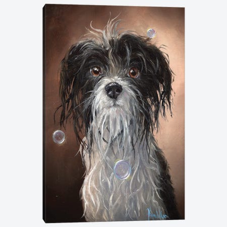 Wet Dog Canvas Print #KYR39} by Kyra Wilson Canvas Artwork