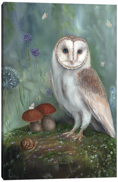 Forest Friends Canvas Art Print - Owl Art