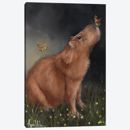 Capybara Canvas Print #KYR7} by Kyra Wilson Art Print