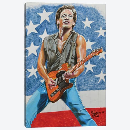 Bruce Springsteen Canvas Print #KYS10} by Kathy Sullivan Canvas Print