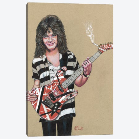 Eddie Van Halen I Canvas Print #KYS17} by Kathy Sullivan Canvas Wall Art